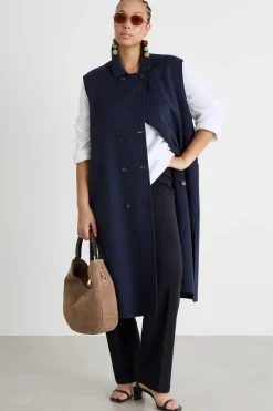 Gilet in double - Blu