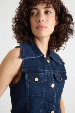 Gilet in jeans - Blu