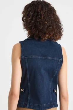 Gilet in jeans - Blu