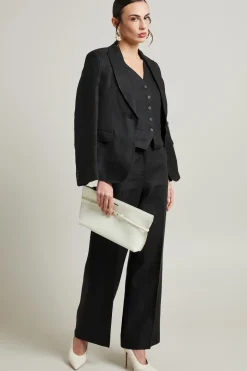Gilet in lino - Nero