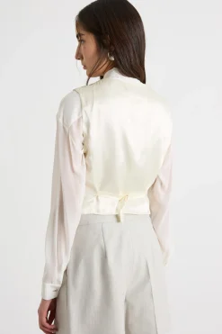 Gilet in stuoia laminata - Oro