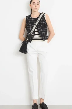 Gilet in stuoia stretch - Nero