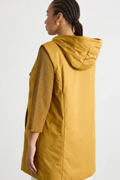 Gilet in tela tecnica antigoccia - Giallo