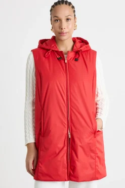 Gilet in tela tecnica antigoccia - Rosso