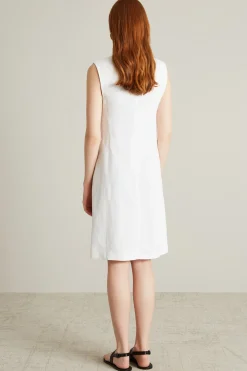 Gilet lungo in lino - Bianco