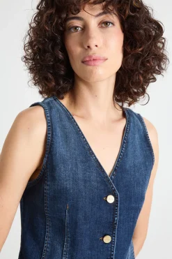 Gilet sfiancato - Blu