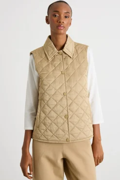 Gilet trapuntato - Cammello