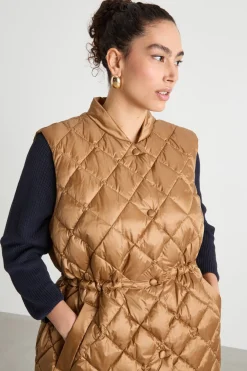 Gilet trapuntato - Cammello