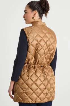 Gilet trapuntato - Cammello