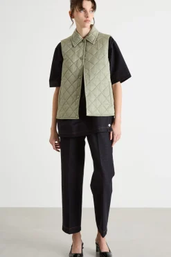 Gilet trapuntato - Verde