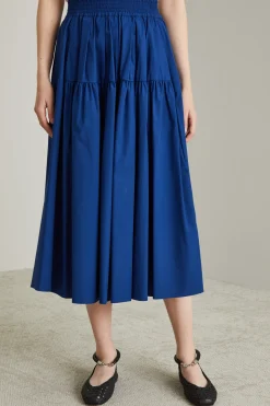 Gonna ampia in cotone - Bluette