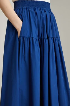 Gonna ampia in cotone - Bluette