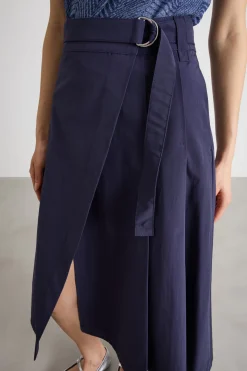 Gonna cargo con cintura - Blu