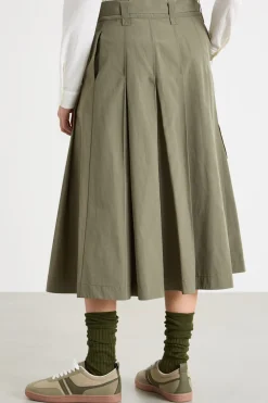 Gonna cargo con cintura - Verde