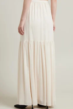 Gonna con balze - Beige Chiaro