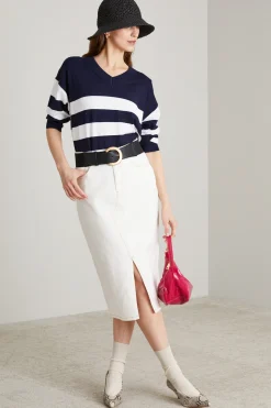 Gonna con cinque tasche - Bianco