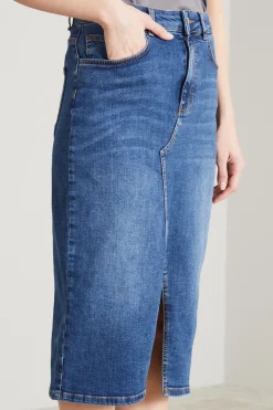 Gonna con cinque tasche - Blu Denim