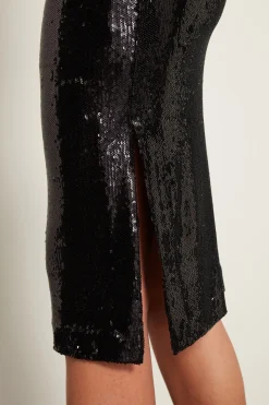 Gonna con paillettes - Nero