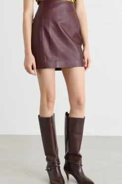 Gonna corta con zip - Bordeaux