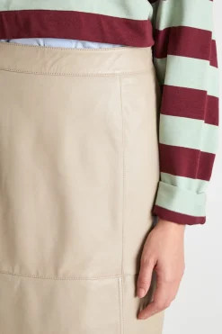 Gonna dritta con pinces - Beige
