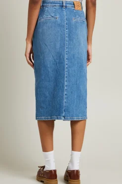 Gonna dritta in denim - Azzurro Denim