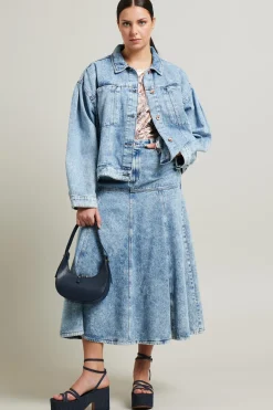 Gonna in denim - Azzurro