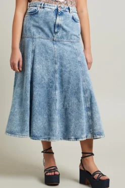 Gonna in denim - Azzurro