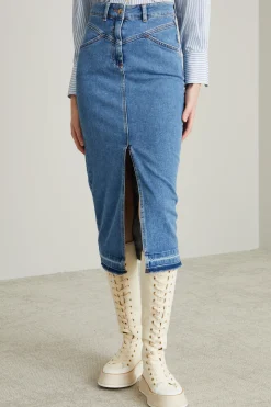 Gonna in denim - Blu