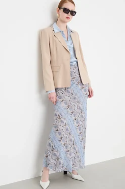 Gonna in georgette animalier - Animalier