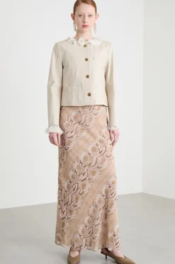 Gonna in georgette animalier - Animalier