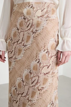 Gonna in georgette animalier - Animalier