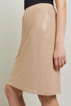 Gonna in maglia metallica - Beige