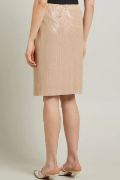 Gonna in maglia metallica - Beige