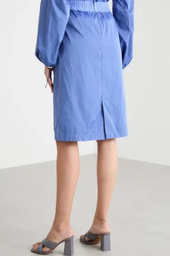 Gonna in taffettà - Azzurro