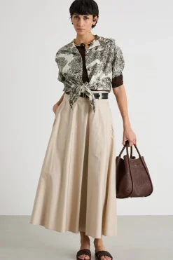 Gonna jacquard - Beige