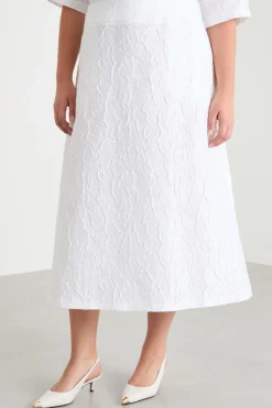Gonna jacquard - Bianco