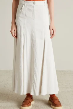 Gonna lunga cinque tasche - Bianco