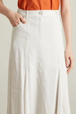 Gonna lunga cinque tasche - Bianco