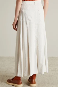 Gonna lunga cinque tasche - Bianco
