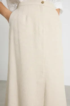 Gonna lunga con spacco - Beige