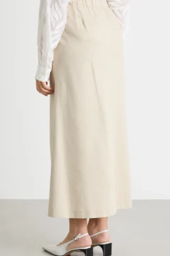 Gonna lunga con spacco - Beige