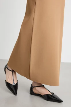 Gonna lunga con vita elasticizzata - Cammello