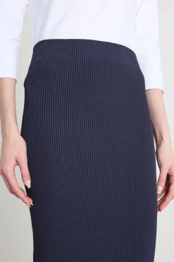 Gonna lunga in maglia - Blu