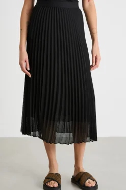Gonna lunga in plissé soleil - Nero