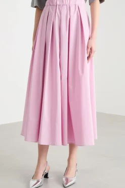 Gonna lunga in taffetà - Rosa