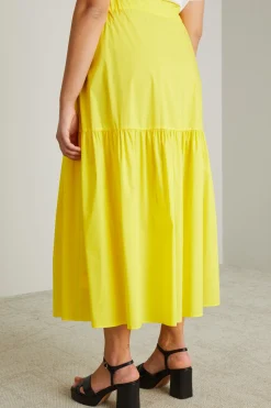 Gonna maxi in popeline - Giallo