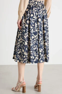 Gonna midi a fantasia - Blu Beige