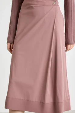 Gonna midi in jersey tecnico - Rosa