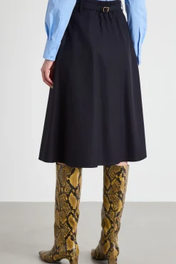 Gonna midi in twill - Blu Notte