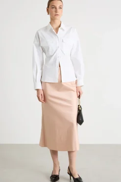 Gonna midi stretch - Rosa